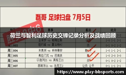 荷兰与智利足球历史交锋记录分析及战绩回顾